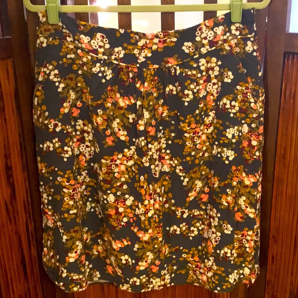 Boden Flower-Print Skirt with Pockets